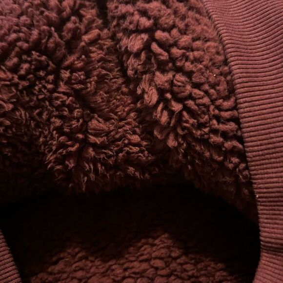 Athleta burgundy Sherpa fully lined hoodie size XXS - Picture 2 of 3